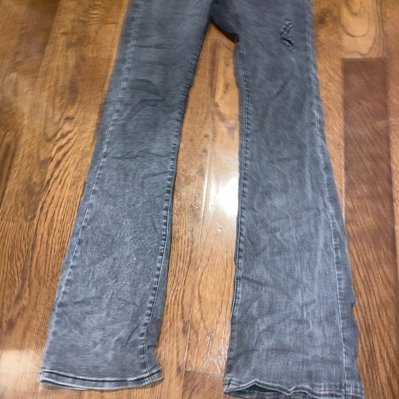 Gray Boot Cut Low Waisted Jeans - Picture 2 of 3
